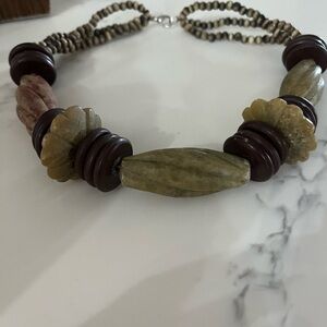 Vintage Greek Elegant Multicolor Stone Bead Necklace